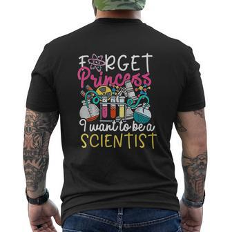 Forget Princess I Want To Be A Scientist V2 Mens Back Print T-shirt - Thegiftio UK