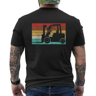 Forklift Construction Retro Vintage Mens Back Print T-shirt - Thegiftio UK