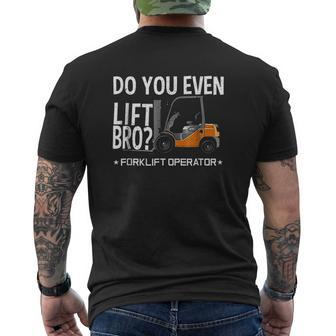 Forklift Operator Warehouse Truck Mens Back Print T-shirt - Seseable