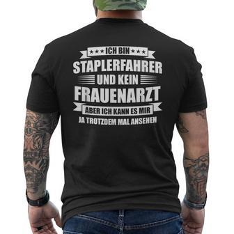 Forklift Trucker Warehouse Logistics Forklift Driver T-Shirt mit Rückendruck - Seseable