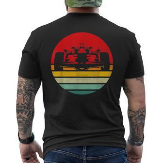 Formula Racing Retro 70S Vintage Silhouette Car Racing Fan Men's T-shirt Back Print - Monsterry