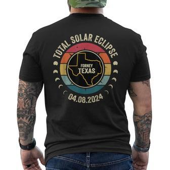 Forney Texas Total Solar Eclipse 2024 Men's T-shirt Back Print | Mazezy