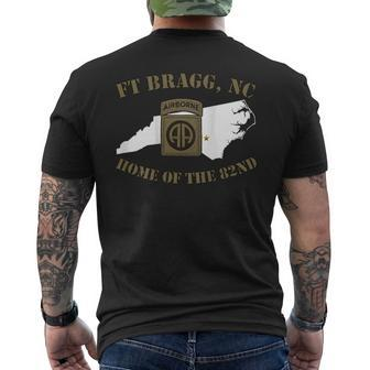 Fort Bragg Military Base-Army Post- On Back Men's T-shirt Back Print - Monsterry