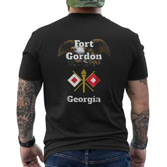 Fort Gordon Signal Branch Military Mens Back Print T-shirt - Thegiftio