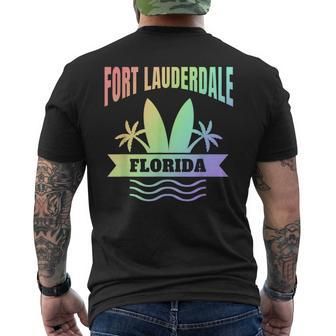 Fort Lauderdale Souvenir Vacation Men's T-shirt Back Print - Monsterry