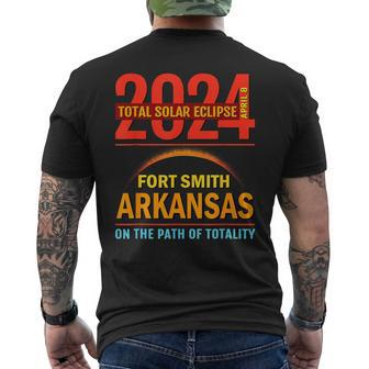 Fort Smith Arkansas Ar Total Solar Eclipse April 8 2024 Men's T-shirt Back Print | Mazezy