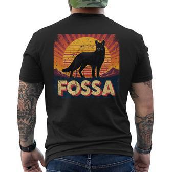 Fossa Retro Vintage Sunset Lover Of Fossa Animal Men's T-shirt Back Print - Monsterry CA