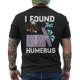 I Found This Humerus Dachshund Cute Dog Men's T-shirt Back Print - Monsterry DE
