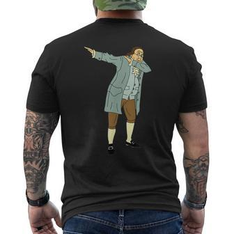 Founding Father 100 Dollar Bill Dabbing Benjamin Franklin Men's T-shirt Back Print - Monsterry UK