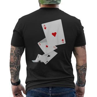 Four Aces Poker Idea For Poker Fans Men's T-shirt Back Print - Monsterry DE