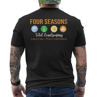 Four Season Total Landscaping Graphic Men's T-shirt Back Print - Monsterry