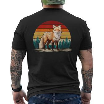 Fox Lover Retro Style Distressed Vintage Fox Men's T-shirt Back Print - Monsterry UK