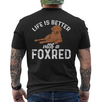 Fox Red Labrador Retriever Life Is Better With A Foxred Lab Men's T-shirt Back Print | Mazezy
