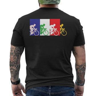 France Bicycle Or French Road Racing In Tour France Men's T-shirt Back Print | Mazezy UK