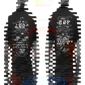 Franks Blood Runs Through My Veins Vintage Family Name Men's T-shirt Back Print - Seseable