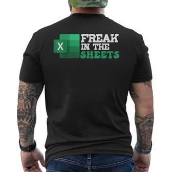 Freak In The Sheets Accountant Spreadsheet Excel Men's T-shirt Back Print - Thegiftio UK
