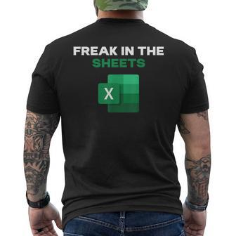 Freak In The Sheets Accountant Analyst Secretary Men's T-shirt Back Print - Seseable