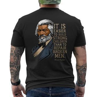 Frederick Douglass Quote For Black History Month Men's T-shirt Back Print | Mazezy