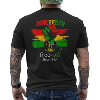 Free-Ish Juneteenth Black History Since 1865 Mens Back Print T-shirt - Thegiftio UK