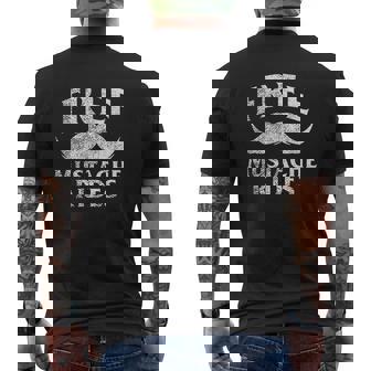 Free Mustache Rides Mens Back Print T-shirt - Thegiftio UK