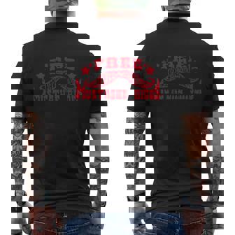 Free Mustache Rides Red Mens Back Print T-shirt - Thegiftio UK
