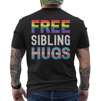 Free Sibling Hugs Lgbtq Gay Pride Month Proud Ally Men's T-shirt Back Print - Monsterry CA