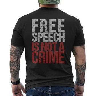 Free Speech Is Not A Crime Usa Patriotism Men's T-shirt Back Print - Monsterry DE