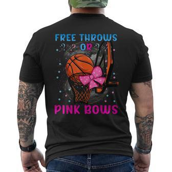 Free Throws Or Pink Bows Pregnancy Pink Or Blue Men's T-shirt Back Print - Monsterry DE