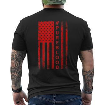 Free Usa American Flag Desert Digital Pureblood Pure Blood Men's T-shirt Back Print - Monsterry DE