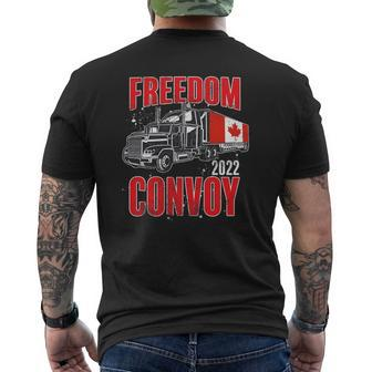 Freedom Convoy 2022 For Canadian Truckers Mens Back Print T-shirt | Mazezy