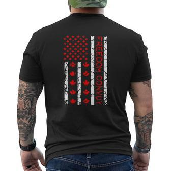 Freedom Convoy 2022 Support Canadian Truckers Mandate Truck Mens Back Print T-shirt | Mazezy