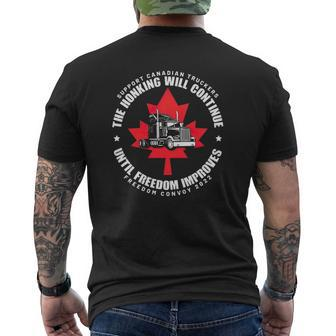 Freedom Convoy 2022 Truck Driver Support Truckers Great Mens Back Print T-shirt | Mazezy