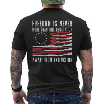 Freedom Is Never More Than One Generation Away From Extincti Men's T-shirt Back Print - Monsterry UK