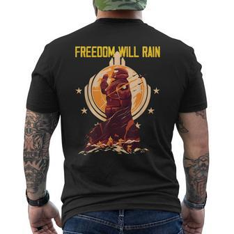 Freedom Will Rain Hell Of Diver Helldiving Lovers Outfit Men's T-shirt Back Print | Mazezy