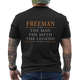 Freeman The Man The Myth The Legend Freeman Shirts Freeman The Man The Myth The Legend My Name Is Freeman Tshirts Freeman T-Shirts Freeman Hoodie For Freeman Mens Back Print T-shirt - Thegiftio