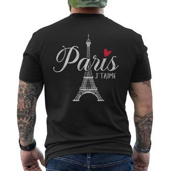 French France Paris Bonjour Marseille Monaco Eiffel Men's T-shirt Back Print - Seseable