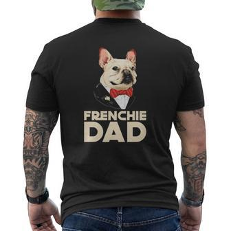 Frenchie Dad French Bulldog With Suit Fathers Day Mens Back Print T-shirt | Mazezy DE