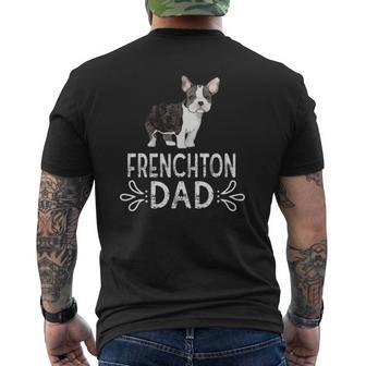 Frenchton Dad Dog Dad Frenchton Daddy Mens Back Print T-shirt | Mazezy