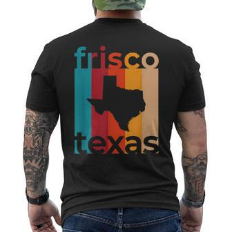Frisco Texas Vintage Tx Retro Repeat Cutout Men's T-shirt Back Print - Monsterry UK