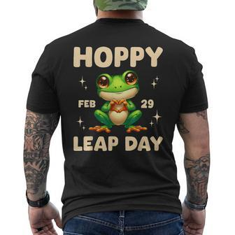 Frog Hoppy Leap Day February 29 Birthday Leap Year Leap Day Men's T-shirt Back Print - Monsterry UK