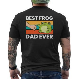 Frog Owner Best Frog Dad Ever Pet Frog Mens Back Print T-shirt | Mazezy