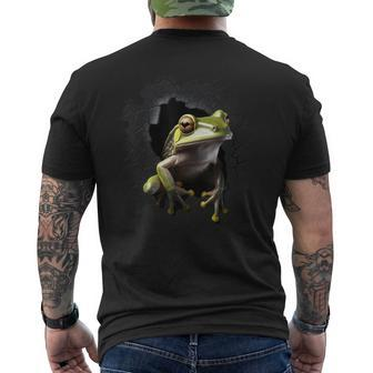 Frog Wall Animal Lovers Frog Men's T-shirt Back Print - Monsterry CA