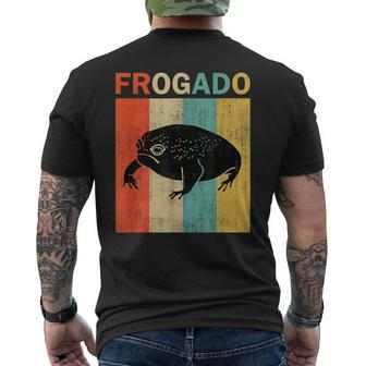 Frogado Black Desert Rain Frog Retro Vintage Style Men's T-shirt Back Print - Monsterry