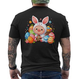 Frohe Ostern Schwein Im Häschen Kostüm T-Shirt mit Rückendruck - Seseable