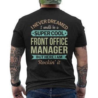 Front Office Manager Appreciation Men's T-shirt Back Print - Monsterry UK