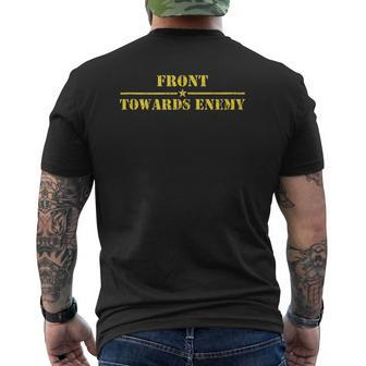 Front Toward Enemy Military Claymore-Mine Military Men Mens Back Print T-shirt - Thegiftio
