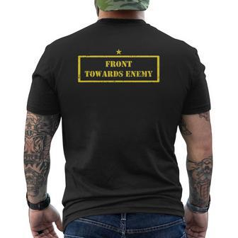 Front Toward Enemy Military Claymore-Mine Military Men Mens Back Print T-shirt - Thegiftio