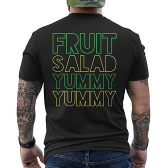 Fruit Salad Yummy Neon T Men's T-shirt Back Print - Monsterry