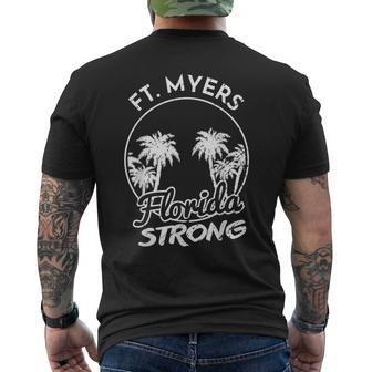 Ft Myers Florida Strong Community Support V2 Mens Back Print T-shirt - Thegiftio UK