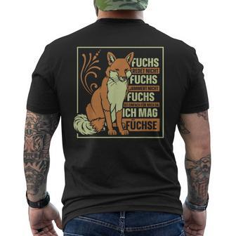 Fuchs Redet Nicht Fuchs Jammert Nicht Fox S T-Shirt mit Rückendruck - Seseable
